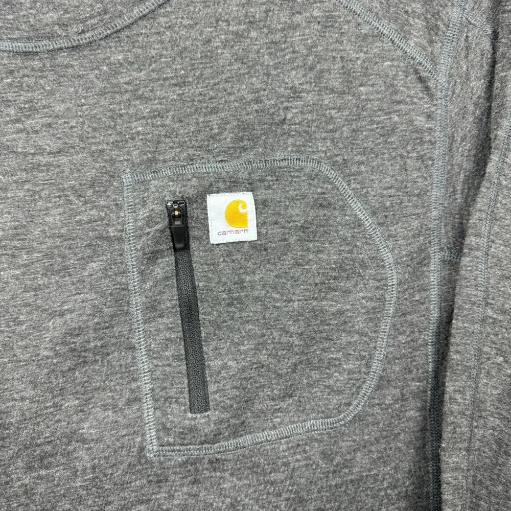 Carhartt Force Shirt‎ Men XL Gray Wool Blend Base Layer Workwear Long Sleeve